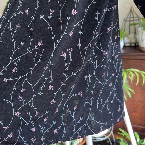 ❤️Floral Vine Print Open Front Short Sleeve Black Shrug or Cardigan-6 or 8P - Picture 8 of 14